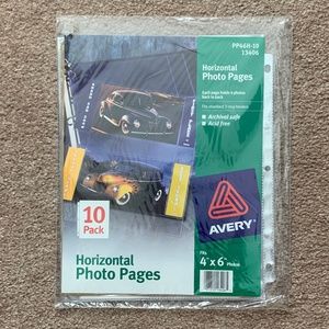 NWT Avery PP46H - 10 Pack Horizontal Photo Pages